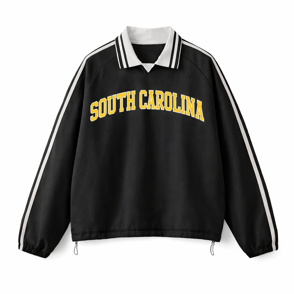 South Carolina College Varsity Sweatshirt in Black / Gold