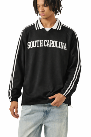 South Carolina College Varsity Sweatshirt in Black / White — lifestyle 1