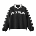 South Dakota College Varsity Sweatshirt in Black / White