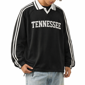 Tennessee College Varsity Sweatshirt in Black / White — lifestyle 2