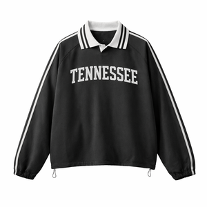 Tennessee College Varsity Sweatshirt in Black / White