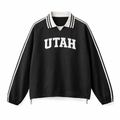 Utah College Varsity Sweatshirt in Black / White