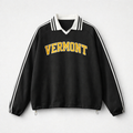 Vermont College Varsity Sweatshirt in Black / Gold