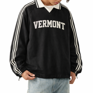 Vermont College Varsity Sweatshirt in Black / White — lifestyle 2