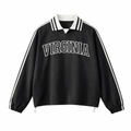 Virginia College Varsity Sweatshirt in Black / White