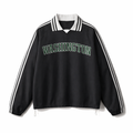 Washington College Varsity Sweatshirt in Black / Forest Green