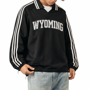 Wyoming College Varsity Sweatshirt in Black / White — lifestyle 2