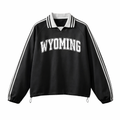 Wyoming College Varsity Sweatshirt in Black / White