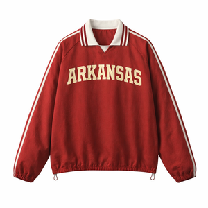 Arkansas College Varsity Sweatshirt in Red / Cream