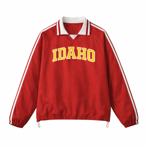 Idaho College Varsity Sweatshirt in Red / Cream