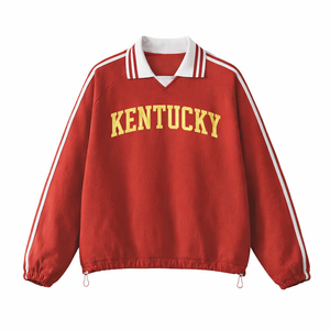 Kentucky College Varsity Sweatshirt in Red / Cream