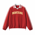 Montana College Varsity Sweatshirt in Red / Cream