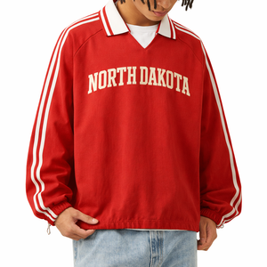 North Dakota College Varsity Sweatshirt in Red / Cream — lifestyle 2