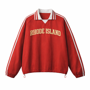 Rhode Island College Varsity Sweatshirt in Red / Cream