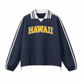 Hawaii College Varsity Sweatshirt in Royal Blue / Yellow