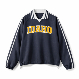 Idaho College Varsity Sweatshirt in Royal Blue / Gold