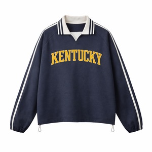 Kentucky College Varsity Sweatshirt in Royal Blue / Gold
