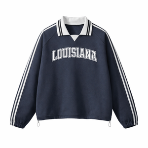 Louisiana College Varsity Sweatshirt in Royal Blue / White