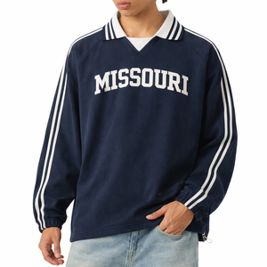 Missouri College Varsity Sweatshirt in Royal Blue / White — lifestyle 1