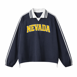 Nevada College Varsity Sweatshirt in Royal Blue / Gold