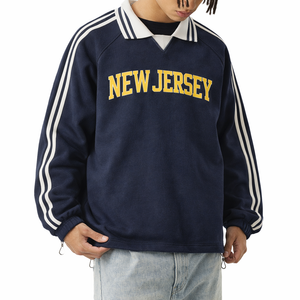 New Jersey College Varsity Sweatshirt in Royal Blue / Yellow — lifestyle 2