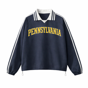 Pennsylvania College Varsity Sweatshirt in Royal Blue / Gold