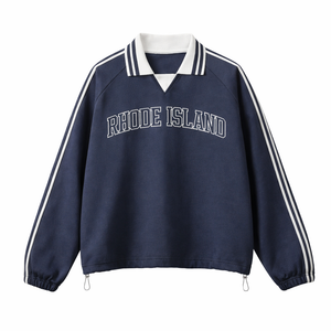 Rhode Island College Varsity Sweatshirt in Royal Blue / White