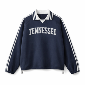 Tennessee College Varsity Sweatshirt in Royal Blue / White