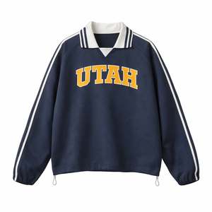 Utah College Varsity Sweatshirt in Royal Blue / Gold