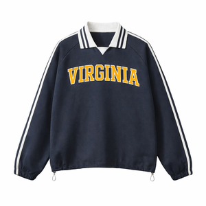 Virginia College Varsity Sweatshirt in Royal Blue / Gold