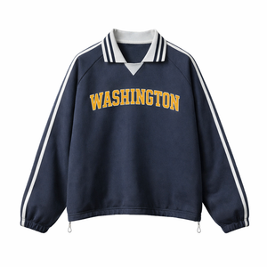Washington College Varsity Sweatshirt in Royal Blue / Gold
