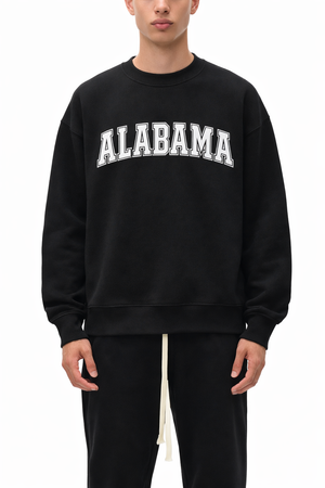 Alabama Crewneck Sweatshirt in Black / White — lifestyle 1