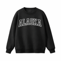 Alaska Crewneck Sweatshirt in Black / White