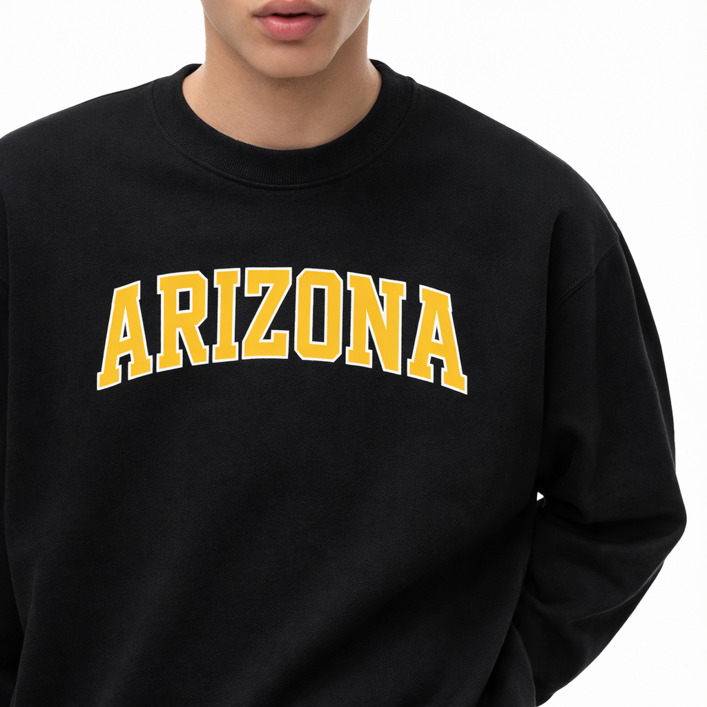 Arizona Crewneck Sweatshirt in Black / Gold — lifestyle 1