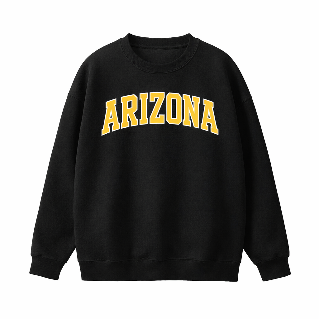 Arizona Crewneck Sweatshirt in Black / Gold