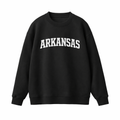 Arkansas Crewneck Sweatshirt in Black / White