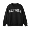 California Crewneck Sweatshirt in Black / White