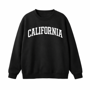 California Crewneck Sweatshirt in Black / White