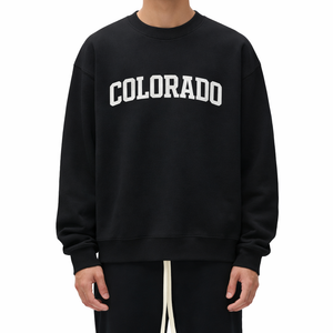 Colorado Crewneck Sweatshirt in Black / White — lifestyle 1