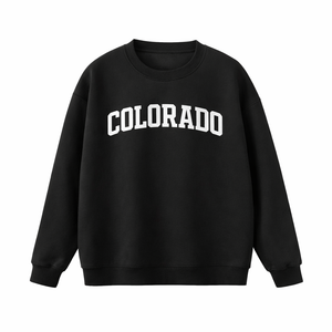 Colorado Crewneck Sweatshirt in Black / White