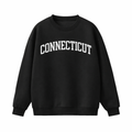 Connecticut Crewneck Sweatshirt in Black / White