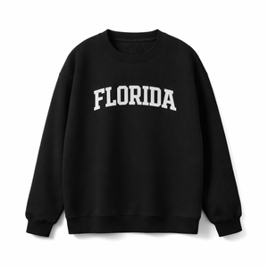 Florida Crewneck Sweatshirt in Black / White