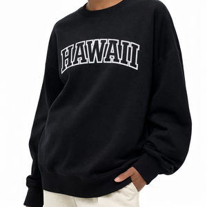 Hawaii Crewneck Sweatshirt in Black / White — lifestyle 2