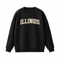 Illinois Crewneck Sweatshirt in Black / White
