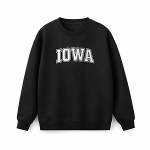 Iowa Crewneck Sweatshirt in Black / White