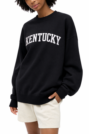 Kentucky Crewneck Sweatshirt in Black / White — lifestyle 2
