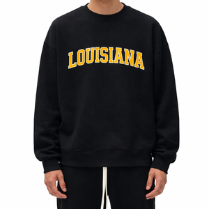 Louisiana Crewneck Sweatshirt in Black / Gold — lifestyle 1