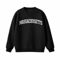 Massachusetts Crewneck Sweatshirt in Black / White