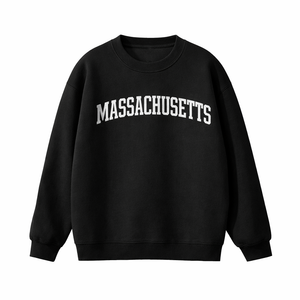 Massachusetts Crewneck Sweatshirt in Black / White