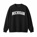 Michigan Crewneck Sweatshirt in Black / White